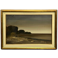 Ifj. Benedek Jenő (1939-2019) Csendes öböl - Képcsarnokos alkotás, keretezve /számlát adunk/