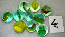 Csodaszép RÉGI standard cc. 2cm KLIKKER GOLYÓK üveggolyók csapata 10 darab EGYBE a képek szerint 4.