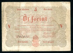 1848 5 Forint - piros - Forradalom és Szabadságharc