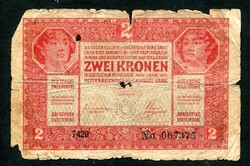 1917 2 Korona - 7000 feletti sorozatszám - Tanácsköztársaság
