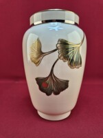 Zsolnay "Ősz "Ginkgo Biloba mintás váza