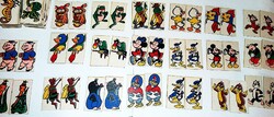 1970'S Hungarian hard cardboard illustrated FAIRY TALE FIGURES VUK, PIF DONALD WATER POKER game