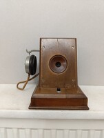 Antik telefon fa asztali hallgatós telefon készülék 1890-1910 215 5260