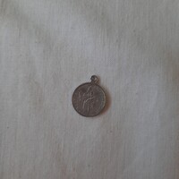 Antik, kis méretű Kármel-hegyi Szűzanya érem /Kármelita skapuláré/