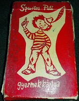 1960'S 1. kiadású SZURTOS PETI gyermek kártya kvartett dobozával a képek szerint MINERVA