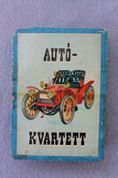 Autó kvartett kártya, eredeti dobozában, 40 db!