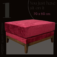 Stíl négyzet alakú ottomán, puff, ülőke