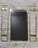 Vintage, mid century modern réz előszobai fali fogas, több darab