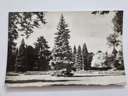 Miskolc-tapolca park detail black and white old postcard 1960