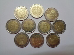 10 db,RITKA 2 EURO -os FÉMPÉNZ