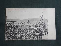 Képeslap,Pécs,Zsolnay szobor felavatási ünnep,Blancz József kiadás Pécs, 1907-