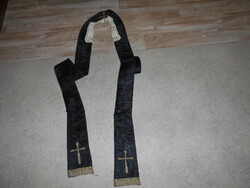 Antik egyhazi papi stóla fekete