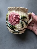 Steidl Znaim antik majolika rózsás csésze, bögre