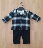 Fred&Flo formal fabric coat + pants set for 3-6 months baby (NEW)
