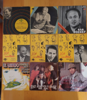 9 db mini bakelit lemez Kazál László, Kabos Gyula, Salamon Béla, Kovács Kati, Koós János, Surda,