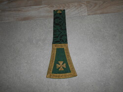 Antik egyhazi papi manipulus zöld