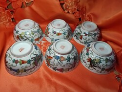 Gyönyörű  kínai porcelán  pudingos, rizses  tál,  6 db.