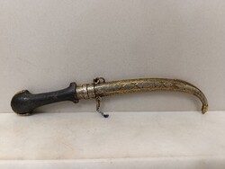 Antik Jambiya arab perzsa Szíria Marokkó berber tőr rátétes sárgaréz kés fegyver XX. sz. 223 5271