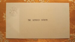 Nemesi névjegykártya - Dr. Detrich Márta