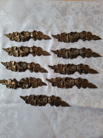 Gyönyörű régi réz bútor dísz / bútor veret 10 db