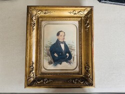 1839 Johann Clarot Baptist Biedermeier férfi portré