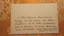 Névjegykártya - Apácazárda főnöknője