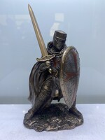 Bronzirozott pancélos lovag