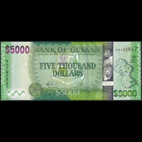 Guyana 5000 Dollars P-40 2013 UNC