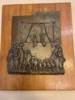 Olcsai Kiss Zoltán bronz faliképe.