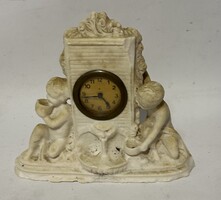 Vintage Round Table Clock with Damage