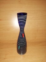 Parádi kobaltkék üveg váza - 25,5 cm magas (10/d)