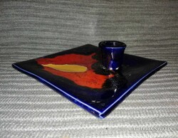 Iparművész kerámia gyertyatartó 17*17 cm (A17)