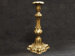 Barokk stilusú ezüst gyertyatartó Diana fémjellel, kiváló ötvösmunka