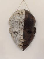 Afrikai maszk antik Lega népcsoport Kongó B3 294 5364