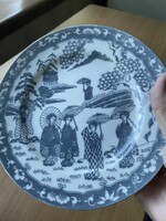 Japán porcelán kistányér készlet 6 db Szürke gésa mintás grey kollekció Nippon jelzett gyűjtői darab