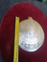 Barokk kagyló faragás, kis Jézussal 3 királyikkal. 18 Sz.