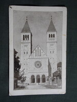 Képeslap,Pécs,Pius,Jézus szíve templom látkép,részlet,egyetemi nyomda kiadás Pécs, 1930-