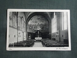 Képeslap,Pécs,Pius templom,kollégium,jezsuita gimnázium,Monostory bp. kiadás 1940-