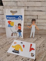 Retro mágneses öltöztető baba, nincs kivágva, tokjával (200)