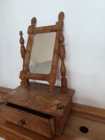 Fiokós Tükör benne különleges bélyegző pecsét Goldberger A.