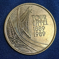 100 éves az Eiffel-torony, 5 frank, 1989.. Franciaország   (111)