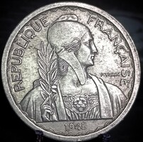Francia Indokína  20 centieme, 1945 Verdejel nélkül A17E1