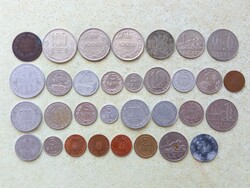 Románia 30 db Különböző Érme 5,10,25 Bani 1,2,3,5,10 Bani 100,500,1000 Lej Lei 1867-2017