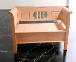 Natur népi  lóca, karos láda ,,  karfás pad felnyitós karos pad lóca