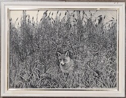 Novák Lajos -Róka-Vadászati támáju rézkarc-