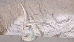 Hollóházi sirály porcelánfigura