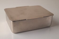 Art Deco krómozott vas zsanéros dohánytartó doboz