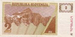Szlovénia 2 tolár 1990 FA