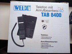 WELCO TAB 840 mikrokazettás üzenetrögzítős vezetékes telefon , használt , működik .