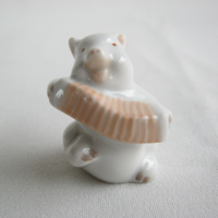 Herendi porcelán vidám kis malac